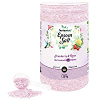 Nortembio Sal de Epsom 1-25 Kg. Novedosa Fragancia de Fresa y Rosas. Hidratada con Vitamina C y E. Sales de Baño y…